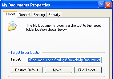 My Documents properties
