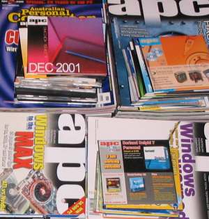 Piles of magazines