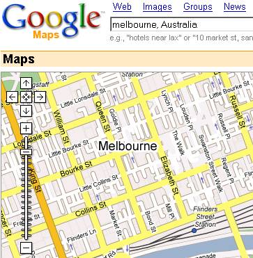 Google maps: Melbourne