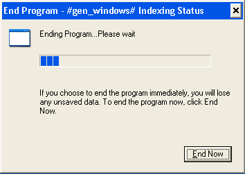 Windows indexing process