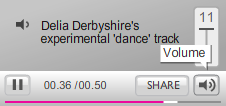 BBC audio player volume